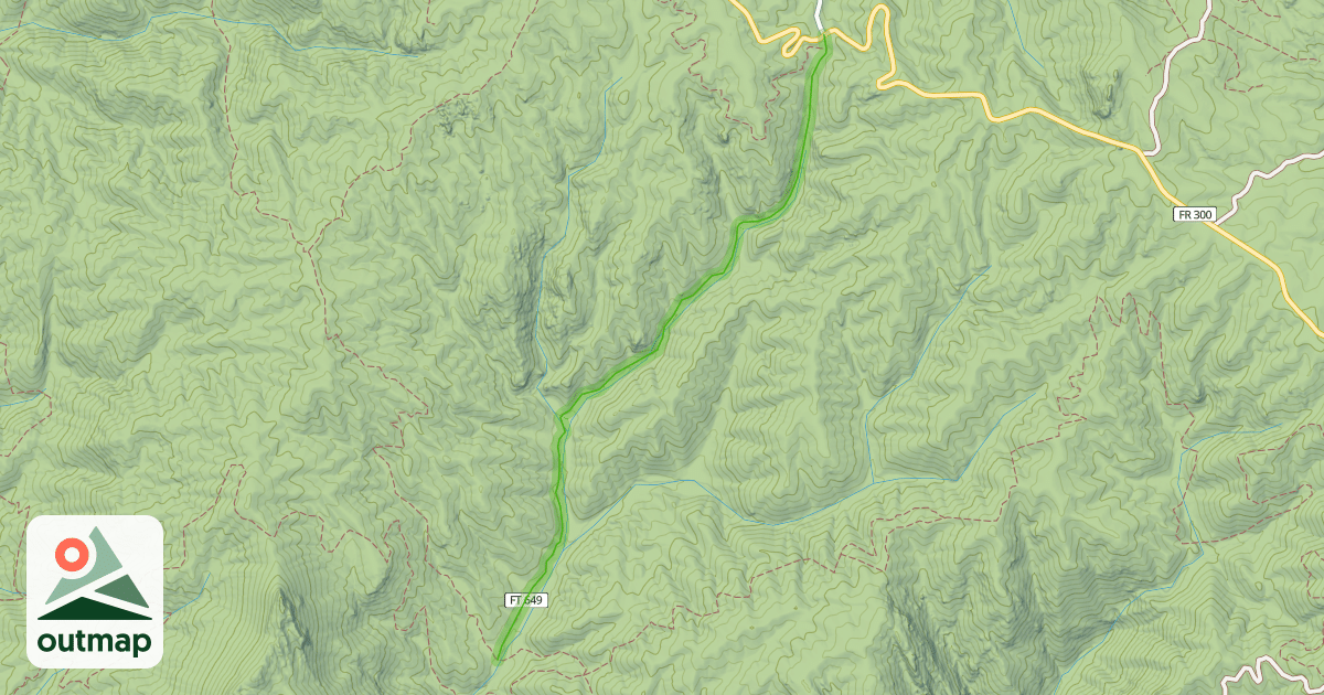 Map of Trout Creek Trail 649