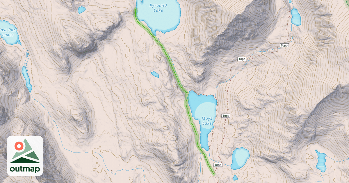 Map of Pyramid Lake Trail