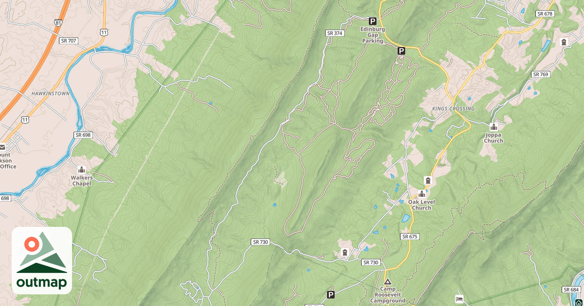 Map of EDINBURG GAP