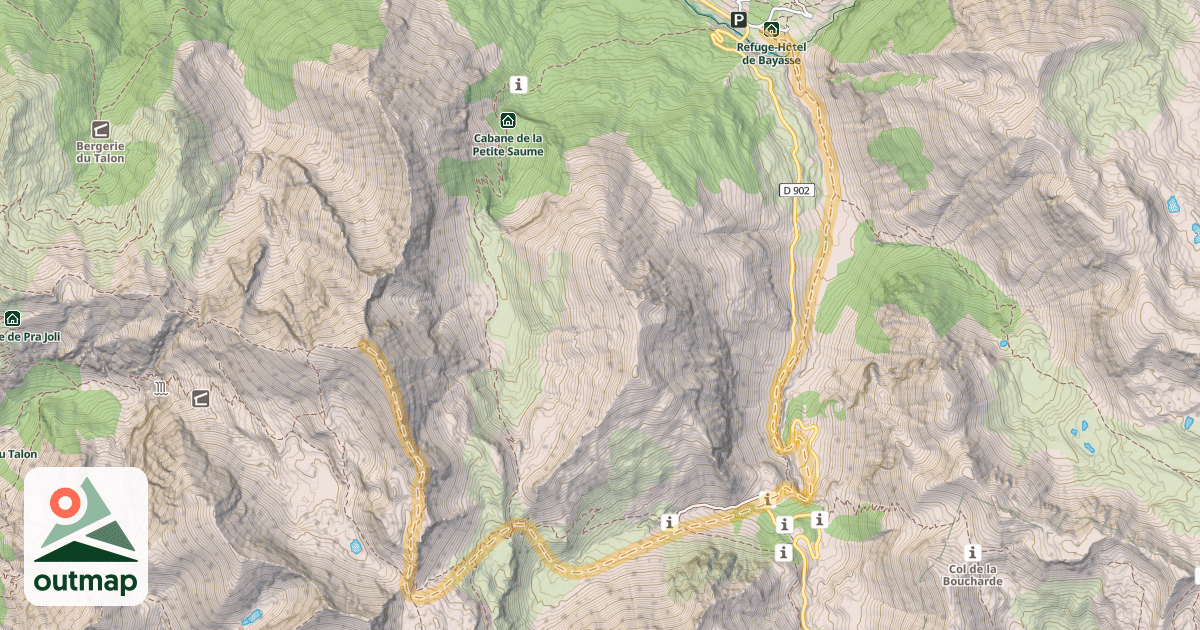 Map of Le Cimet — Bayasse