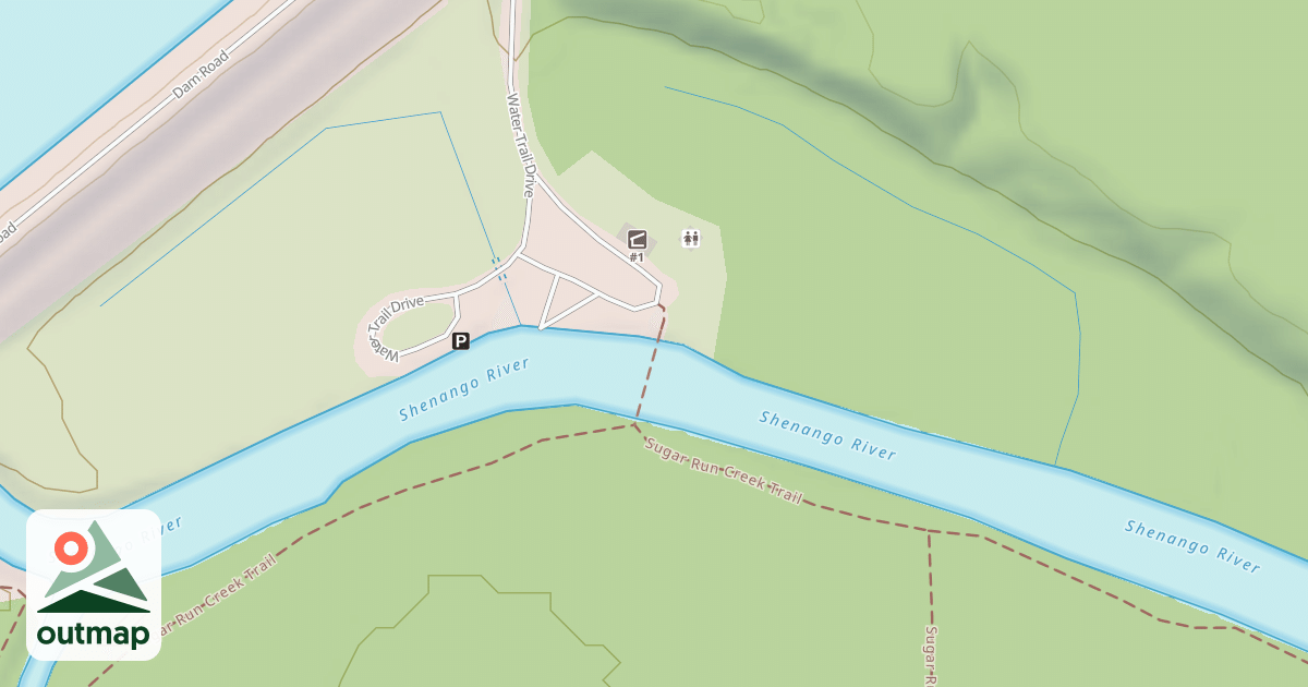 Map of Pymatuning State Park Snowmobile Trails