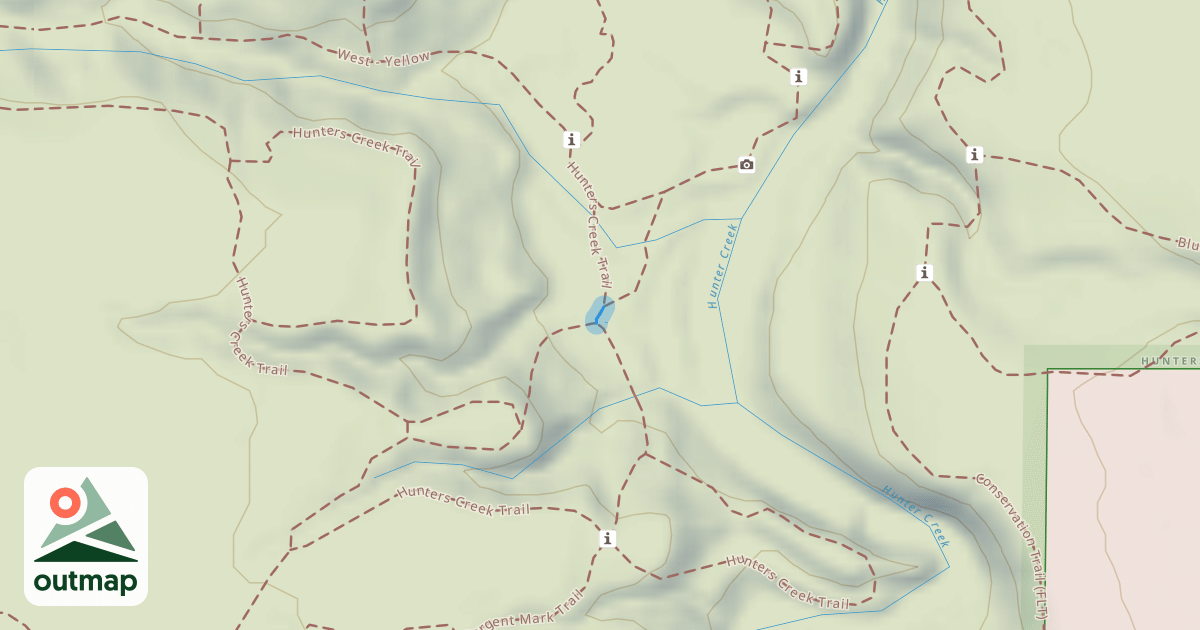 Map of Spring Falls - Pink Trail