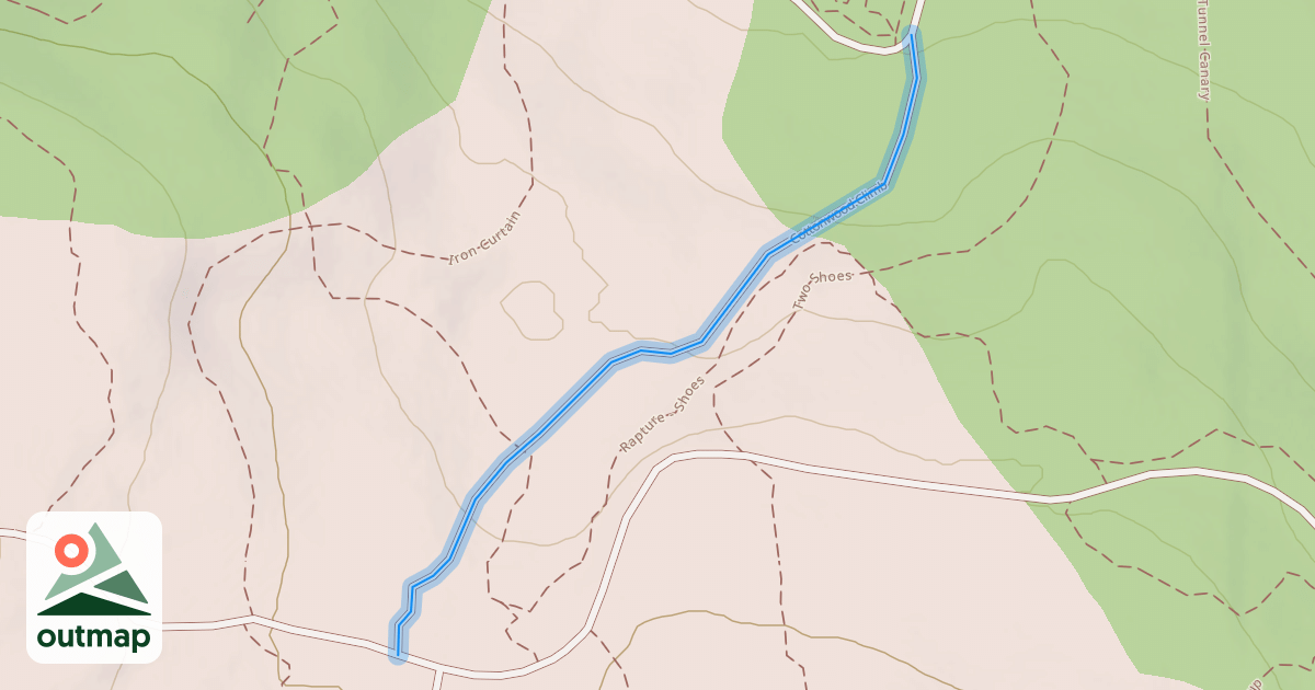 Map of Cottonwood Climb
