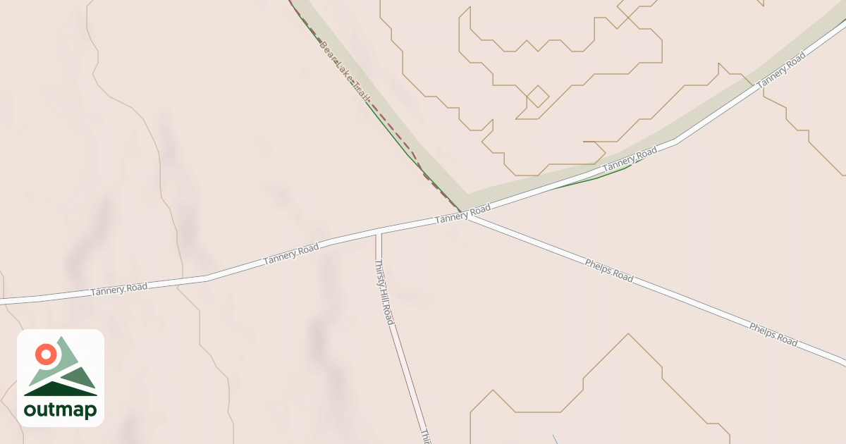 Map of Pinchot State Forest - Thornhurst Snowmobile Trails
