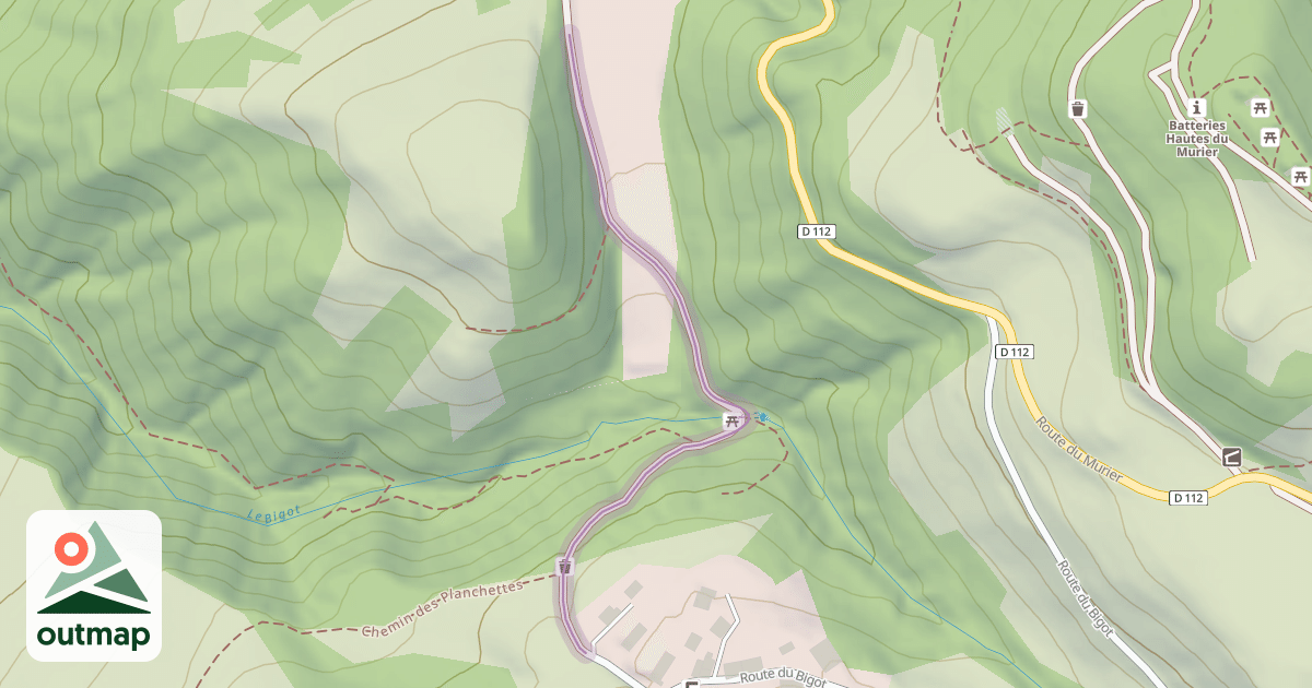 Map of Chemin de la Cascade