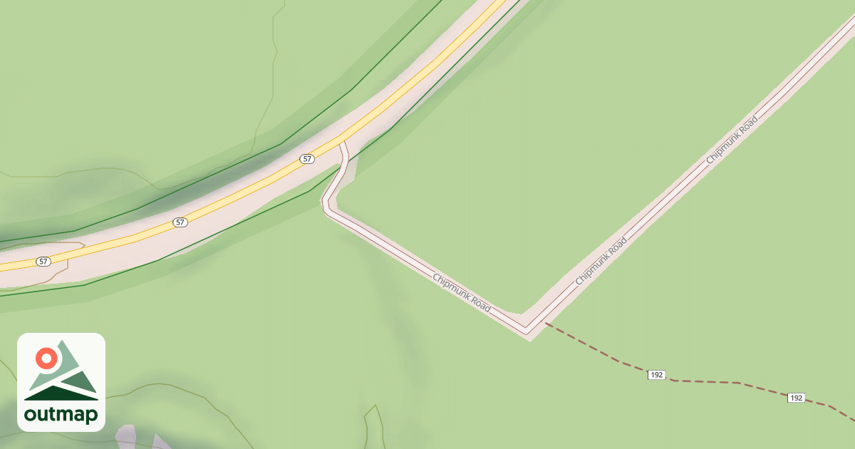 Map of CHIPMUNK RAPIDS