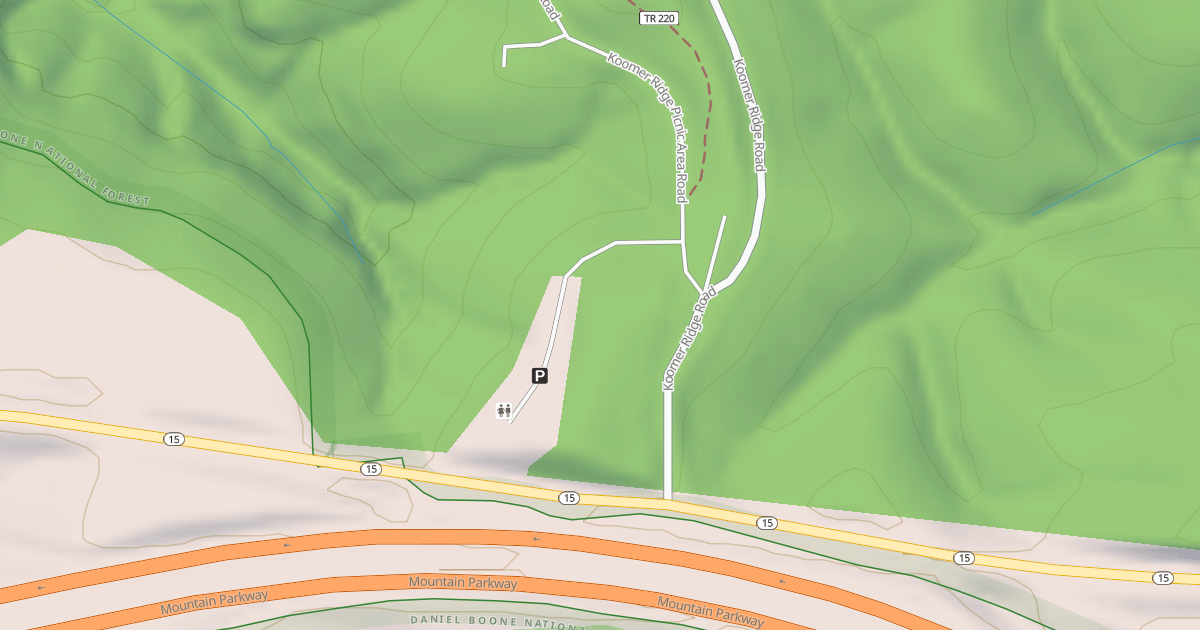 Map preview of KOOMER RIDGE