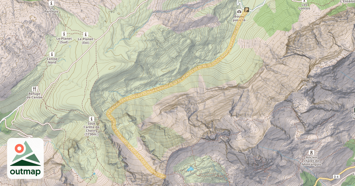 Map of Col de Balafrasse — La Pellaz