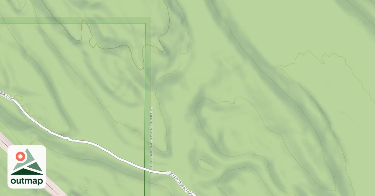 Map of FORT STEELE TRAIL B