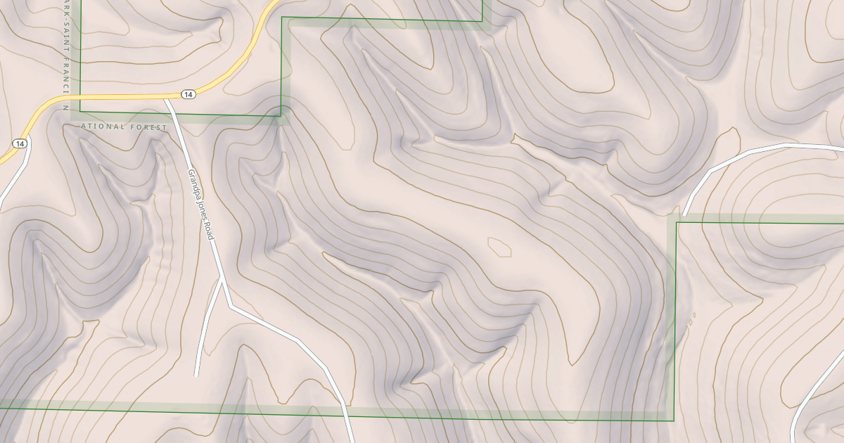 Map preview of USFS National Forest System Roads {74D988A0-5E96-4D8E-8571-E61ECEA2A4FB}