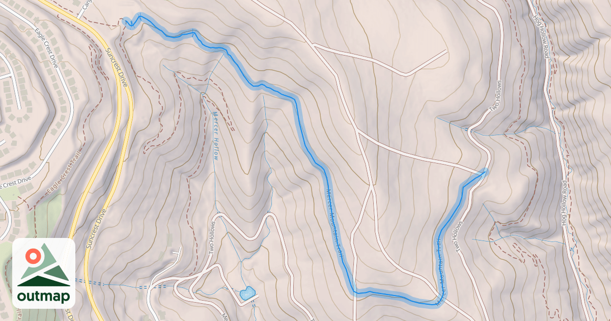 Map of Mercer Mountain Trail
