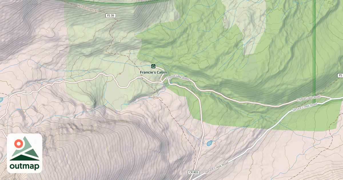 Map of CRYSTAL LAKE ROAD