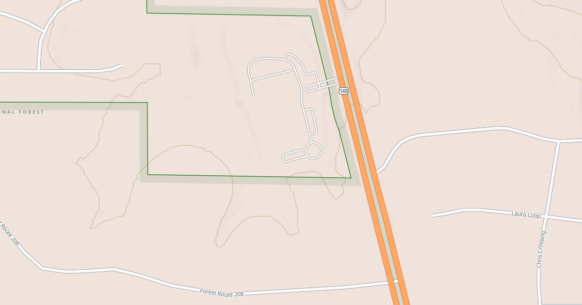 Map preview of USFS National Forest System Roads {28F86ACB-607B-4638-9D60-DA572054E219}