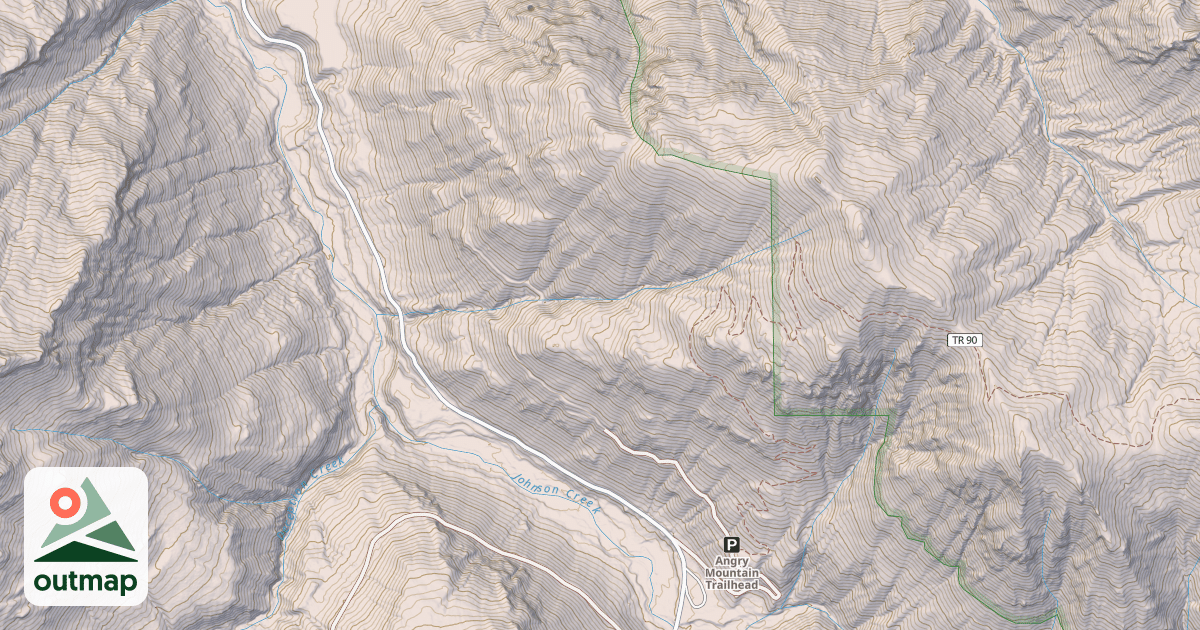 Map of ANGRY MOUNTAIN