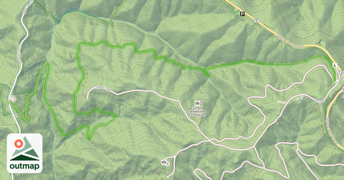 Map of El Corte de Madera Creek Trail