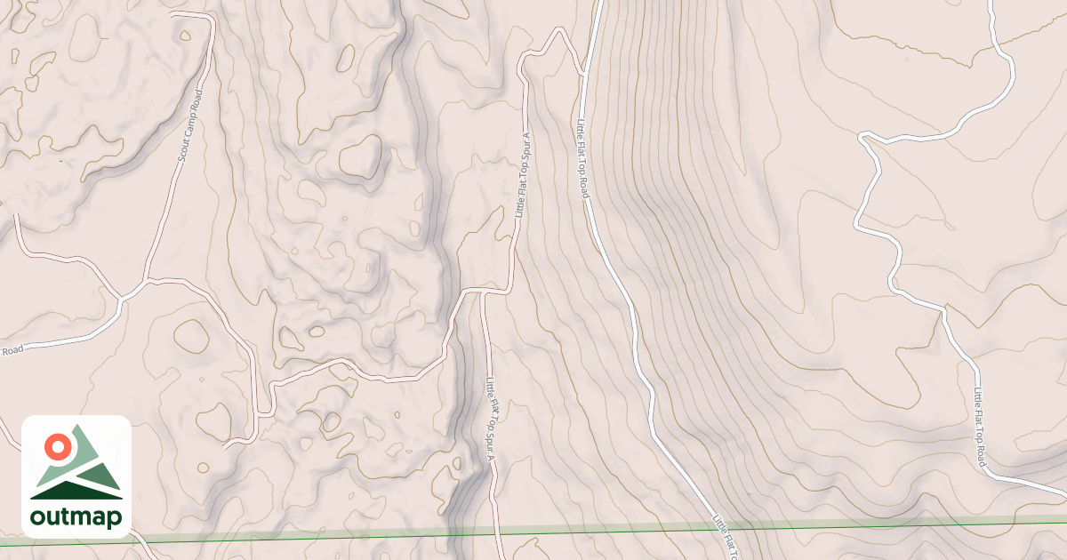 Map of LITTLE FLAT TOP