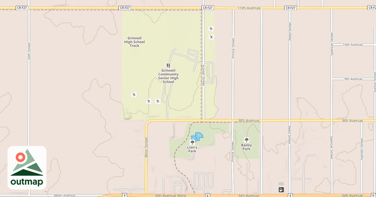 Map of Grinnell Trail