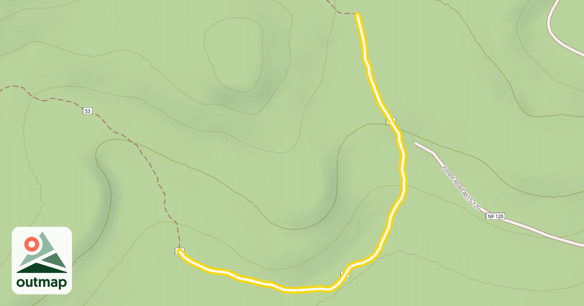Map of Swede Ridge Loop Trail #53
