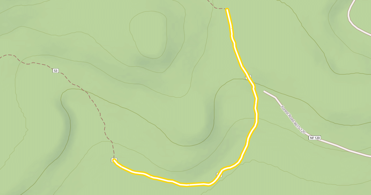 Map preview of Swede Ridge Loop Trail #53