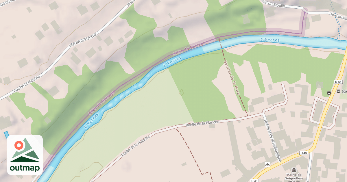 Map of Allée du Barrage