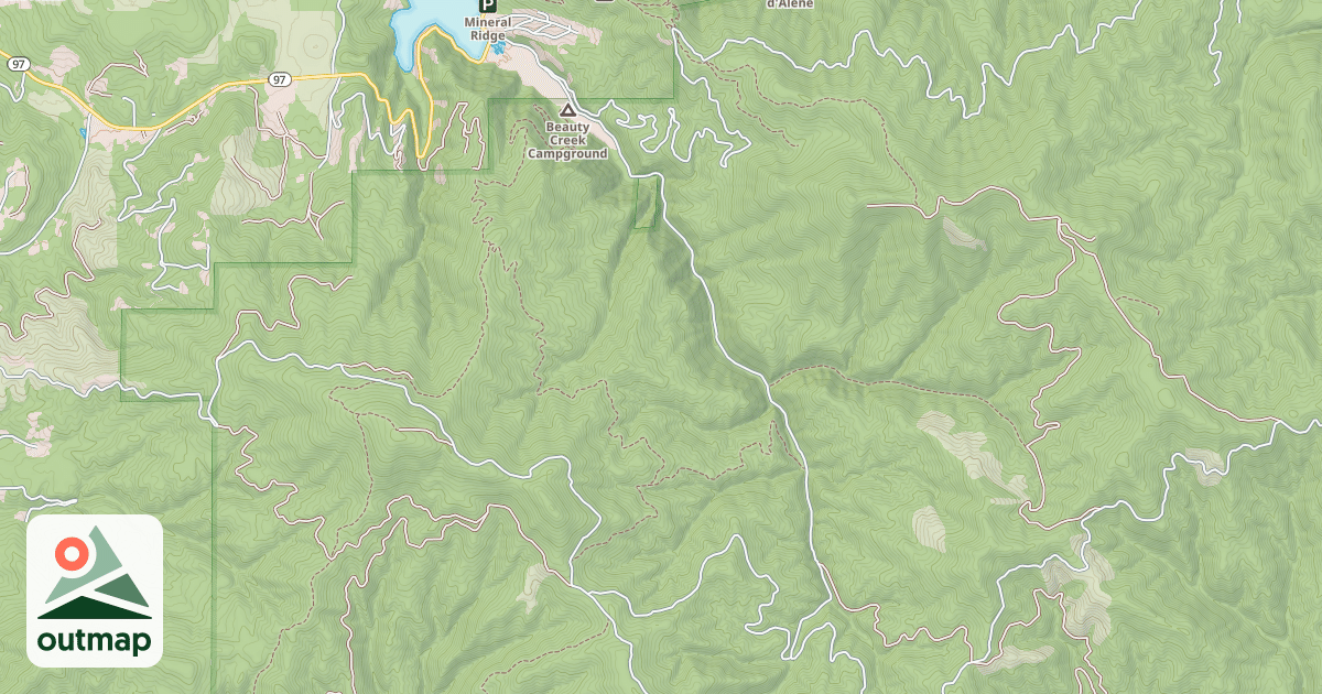 Map of BEAUTY CREEK