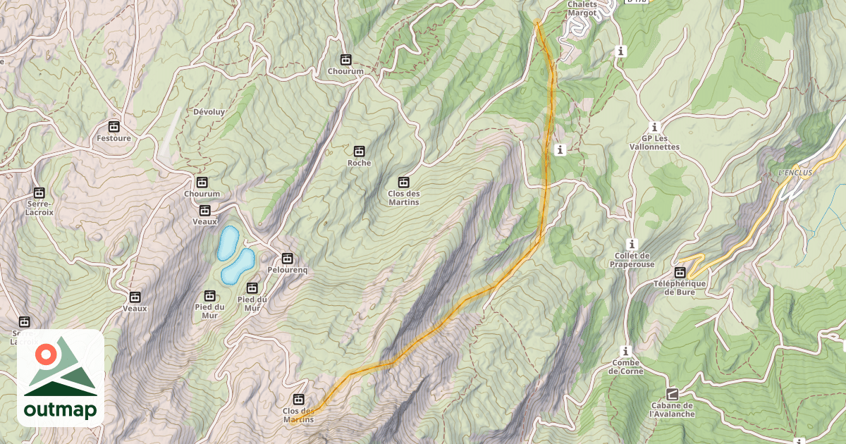 Map of Hors-pistes du Blanchon