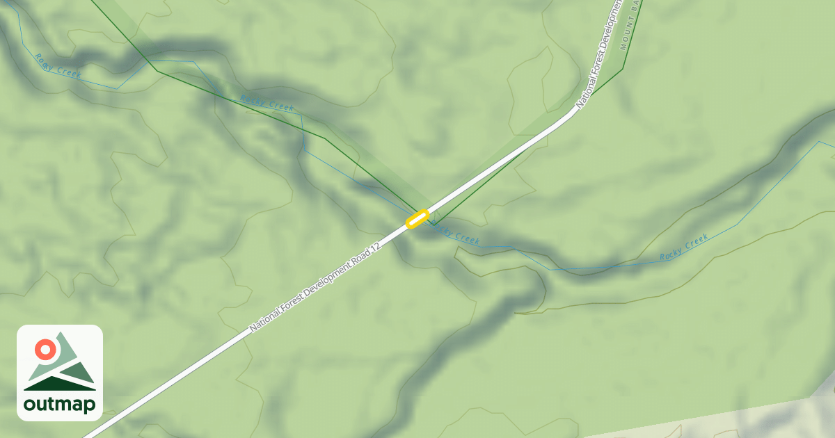 Map of National Forest Development Road 12