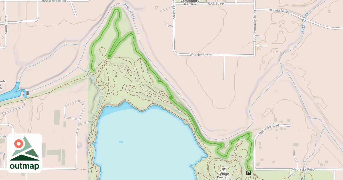 Map of Lehigh Portland Trails: Creekside