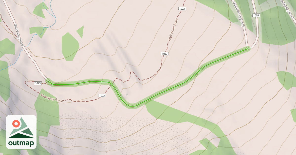 Map of Gad Valley Road