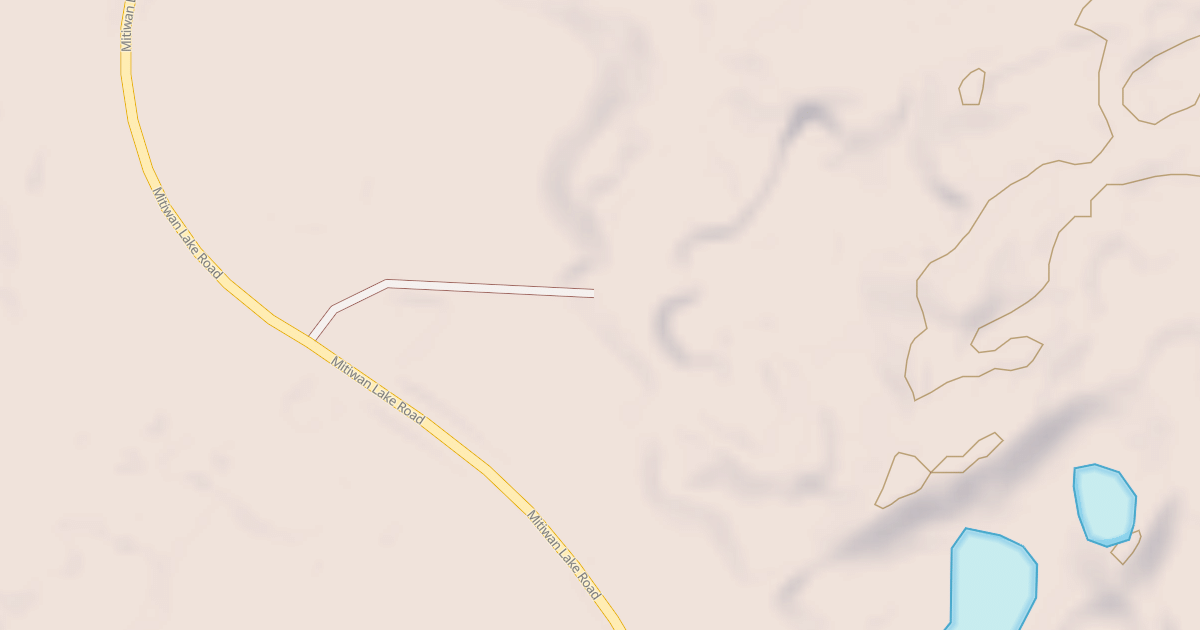 Map preview of MITIWAN LAKE ROAD SPUR A