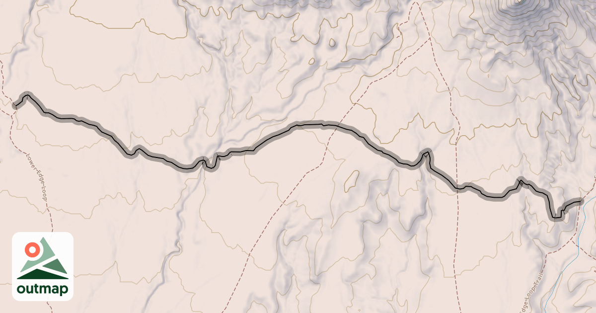 Map of Edge Cut Off Trail