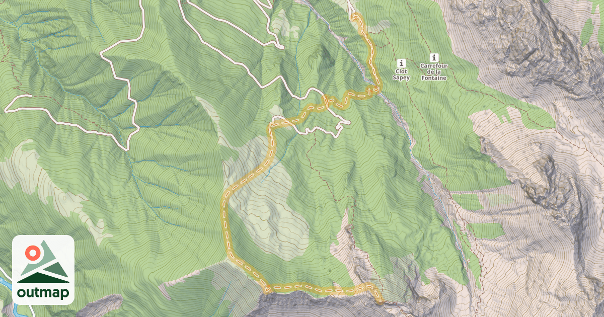 Map of Roche Bénite — Les Besses