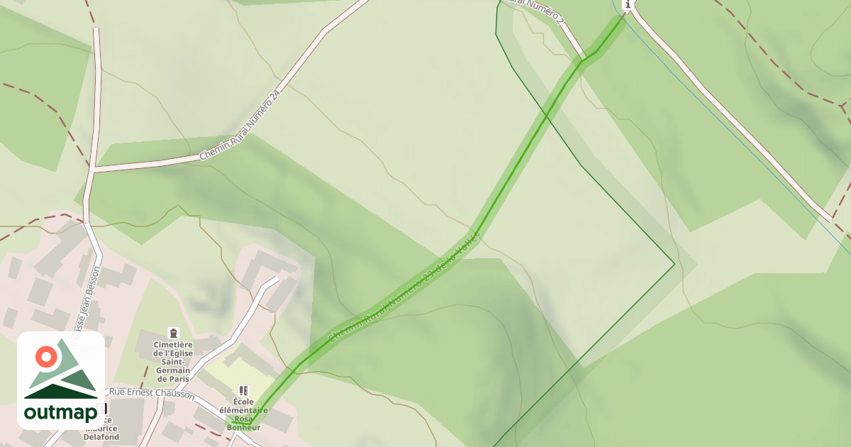 Map of Chemin Rural Numéro 23 de la Vallée