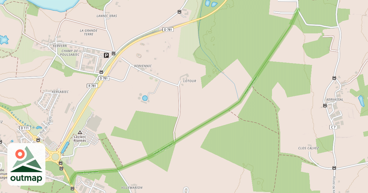 Map of Voie Impériale