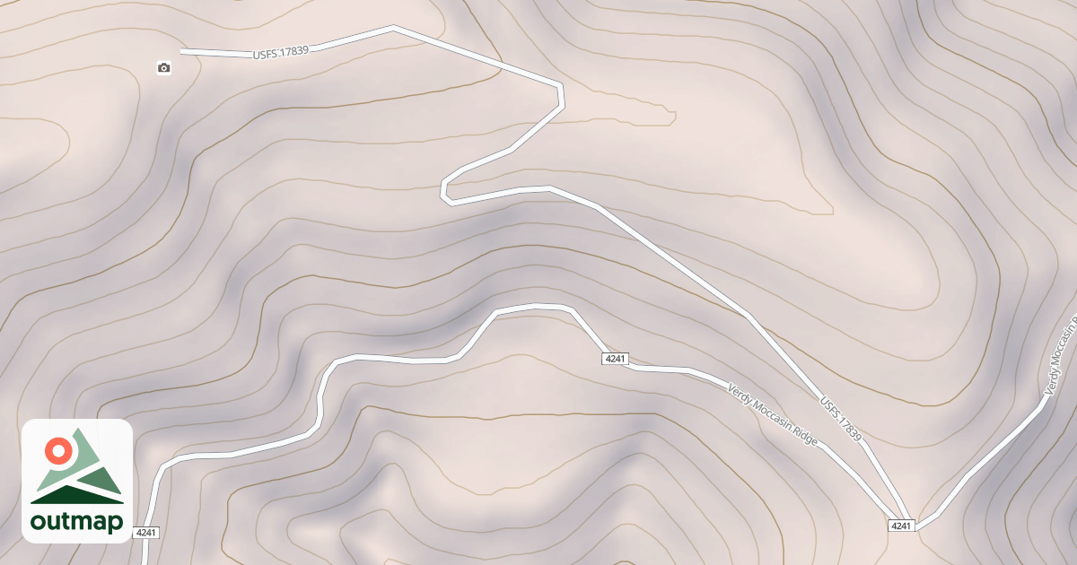 Map of EAST MOCCASIN RIDGE SPUR