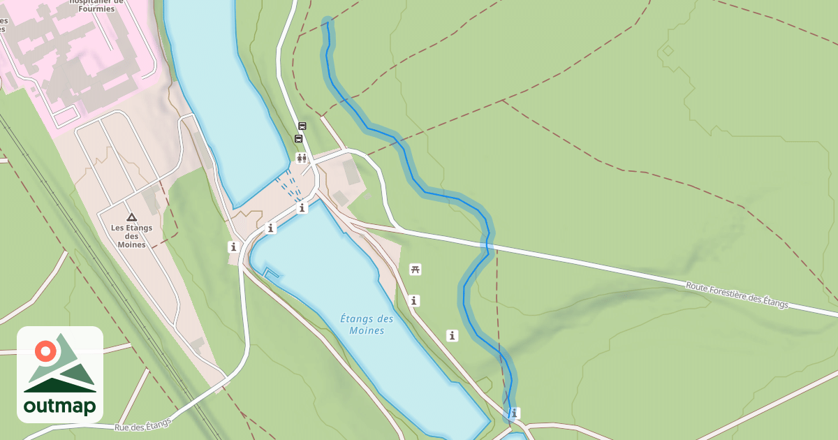 Map of Single Étang des Moines