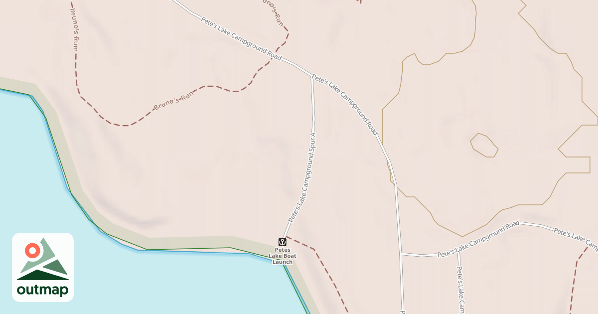 Map of PETE'S LAKE CAMPGROUND SPUR A