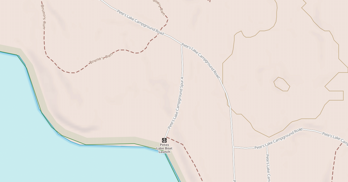 Map preview of PETE'S LAKE CAMPGROUND SPUR A