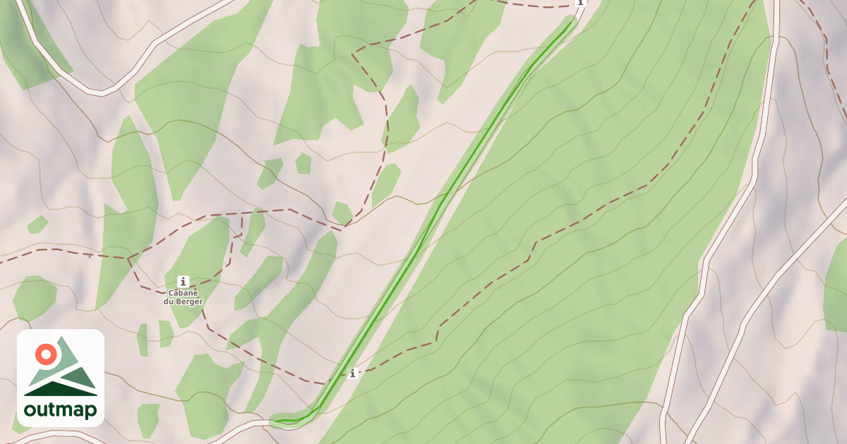 Map of Bergeries - Chemin