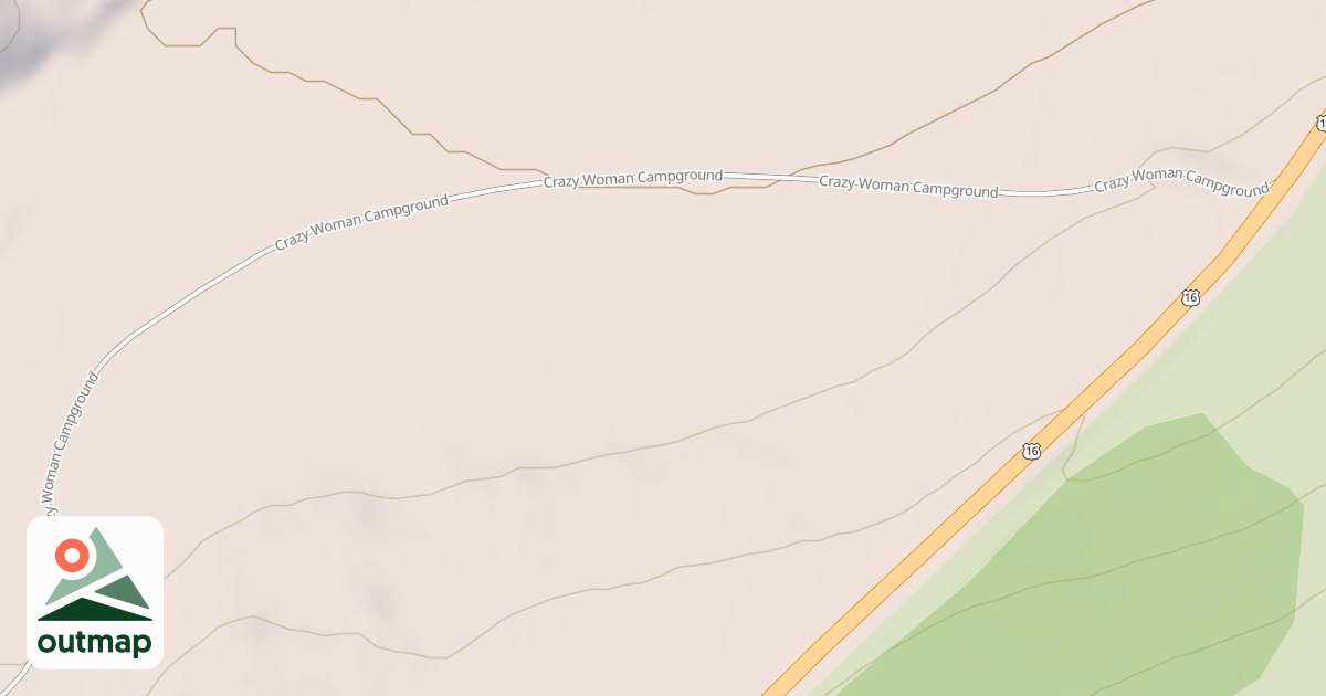 Map of CRAZY WOMAN C.G.