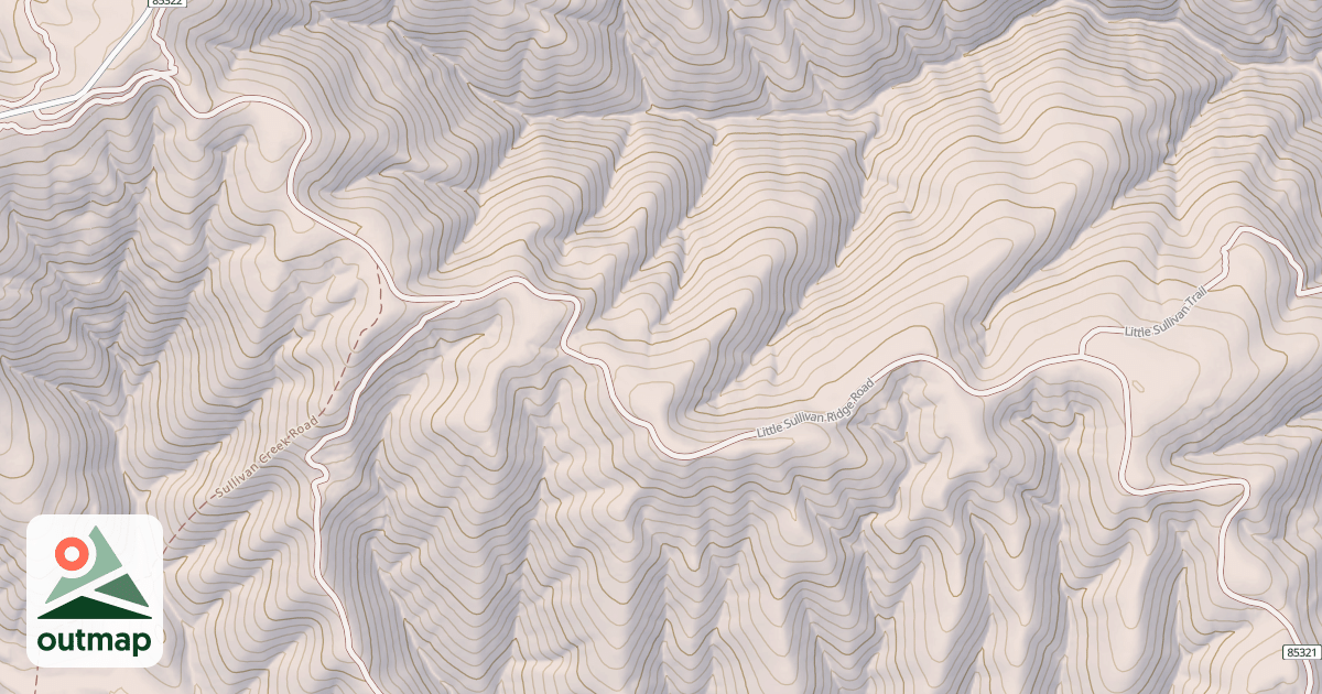 Map of LITTLE SULLIVAN RIDGE