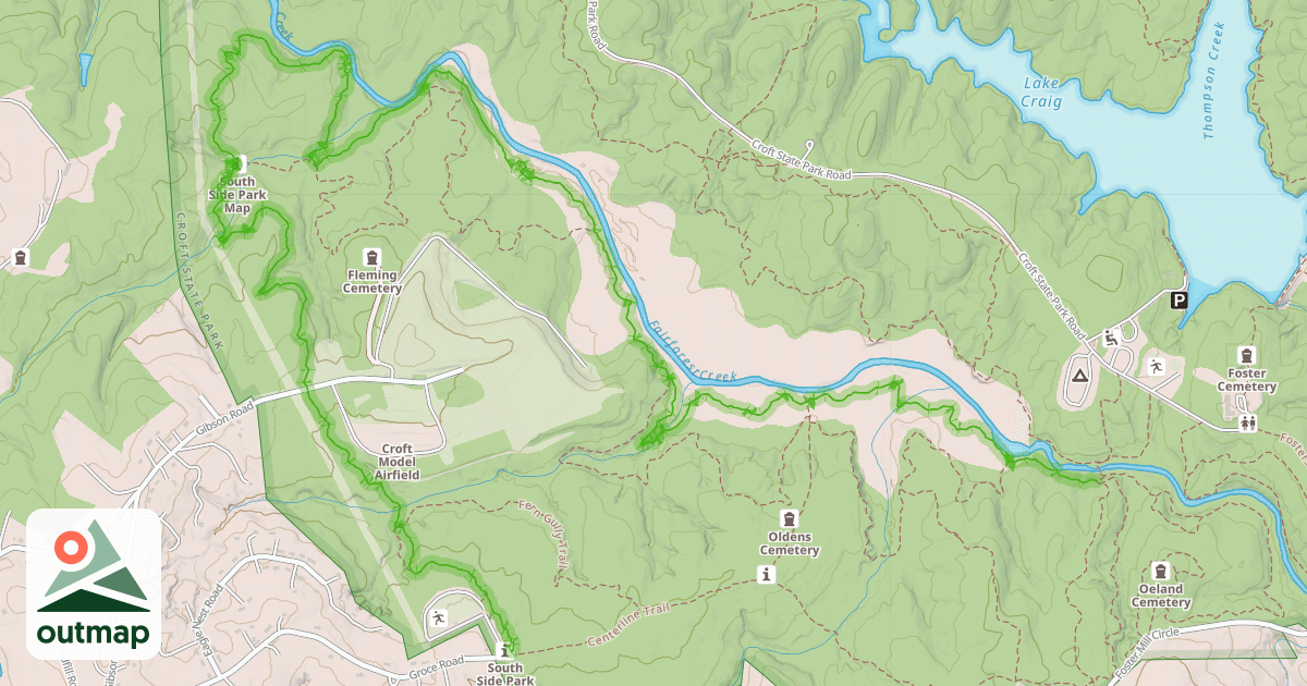 Map of Southside Loop Trail