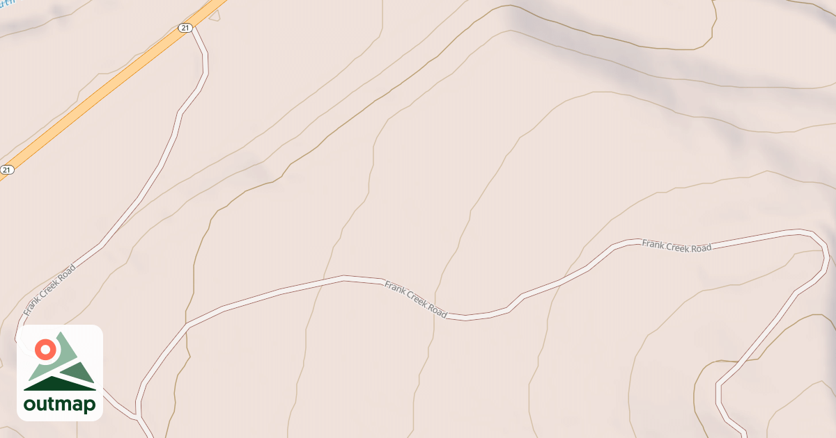 Map of FRANK CREEK ROAD