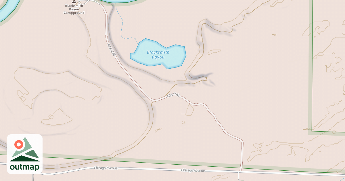 Map of BLACKSMITH BAYOU