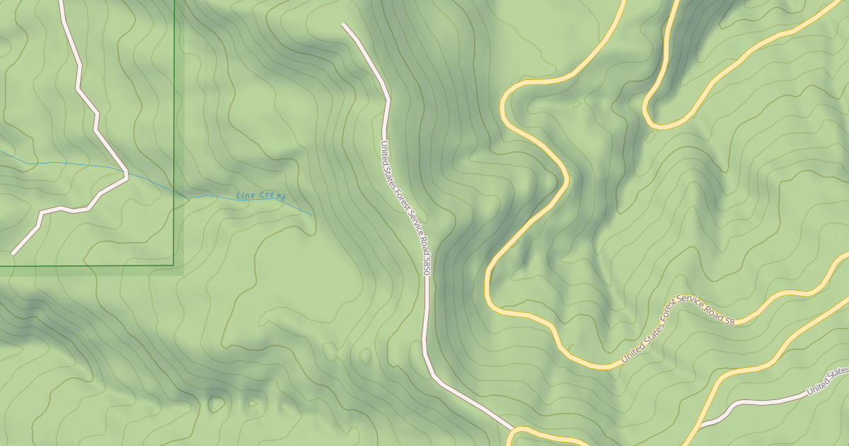Map preview of USFS National Forest System Roads {F06884B7-A6F6-42FB-AD3B-4FFBE70AFF65}