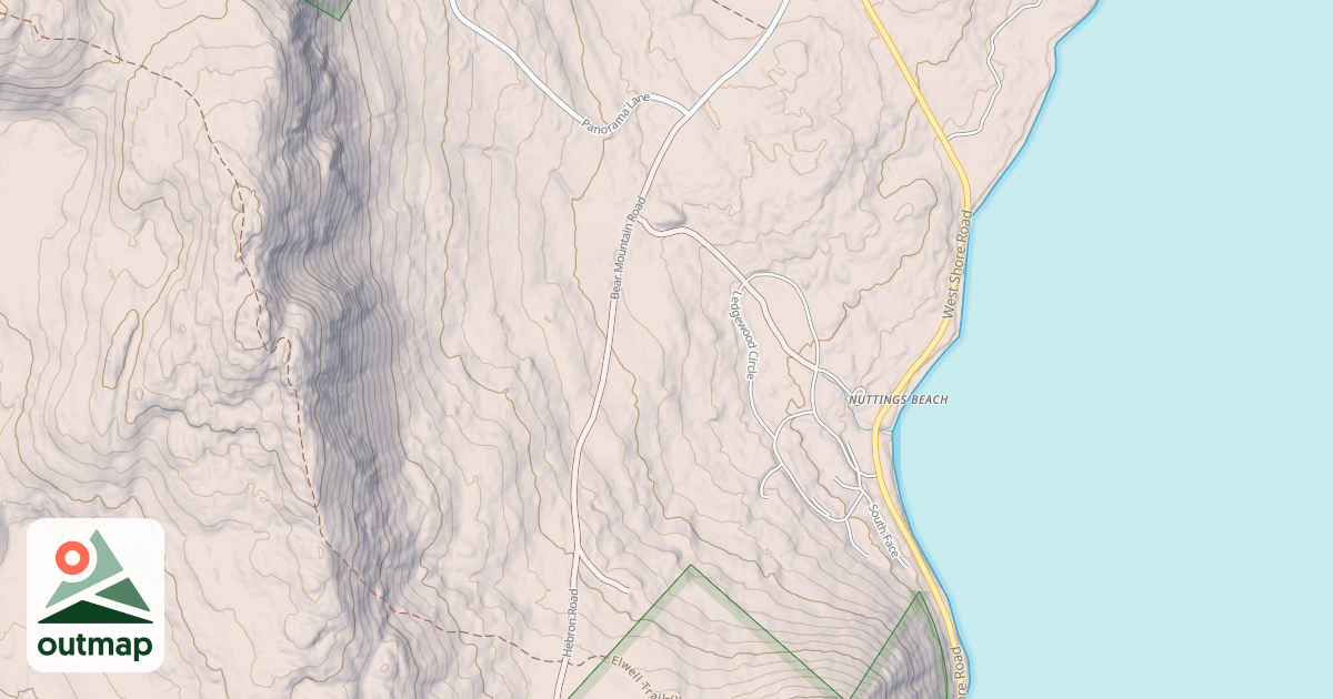 Map of Bear Mtn Rd