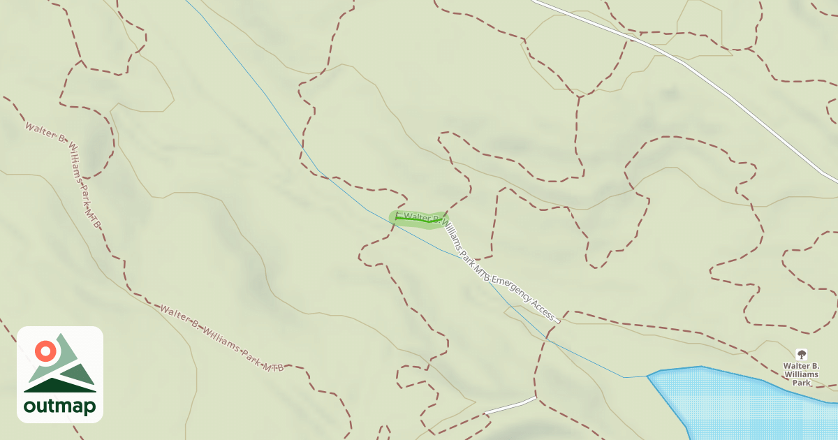 Map of Walter B MTB - Cut Through in Baldwin