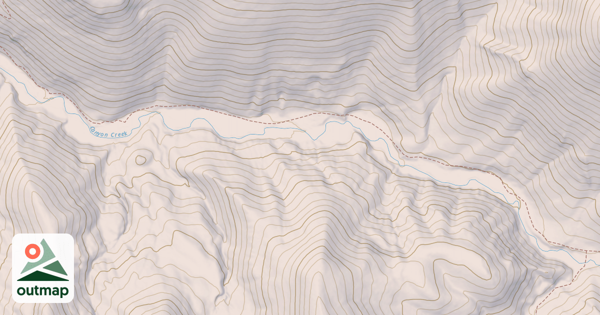 Map of Canyon Creek-North Fork