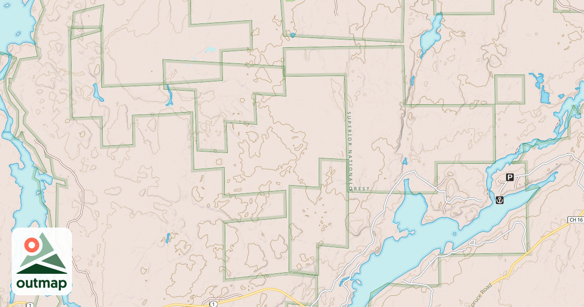 Map of Kawishiwi Triangle Big Pine