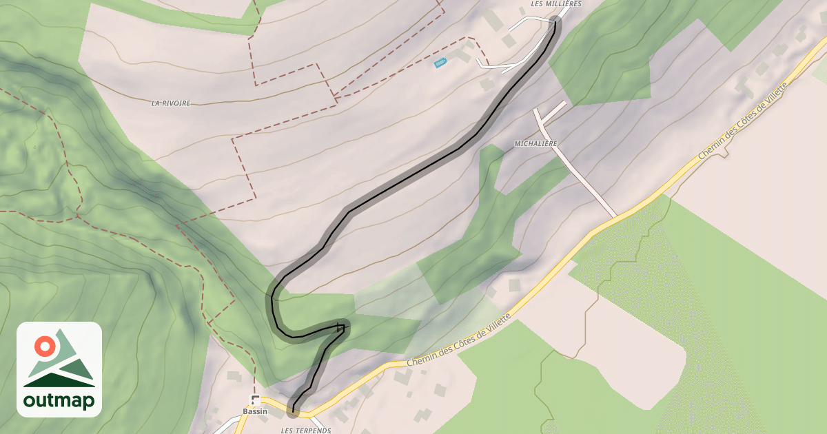 Map of Des Terpends à la Maimlinière